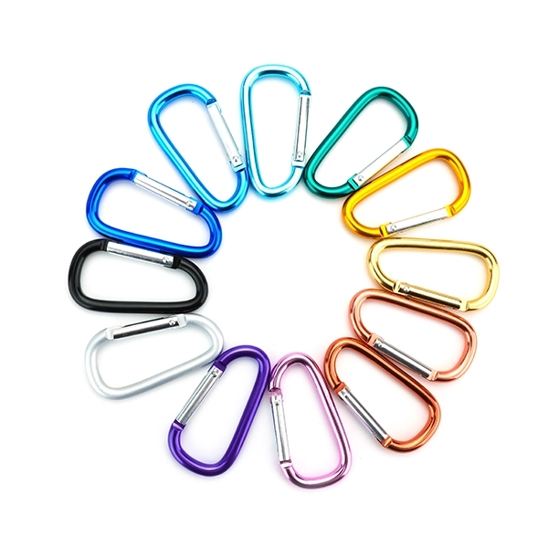 Conception durable et améliorée – Ensemble de mousquetons à anneau en D en aluminium de 3 po pour le camping en plein air et l'utilisation d'un porte-clés