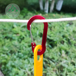 Aluminium en aluminium en forme d'aluminium Carabiner Moid à dos boucle plate en métal plat
