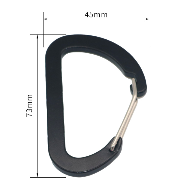 Mousquetons multi-usages pour la pêche, paquet de 10 petits mousquetons de 2.7 pouces, Mini porte-clés en aluminium