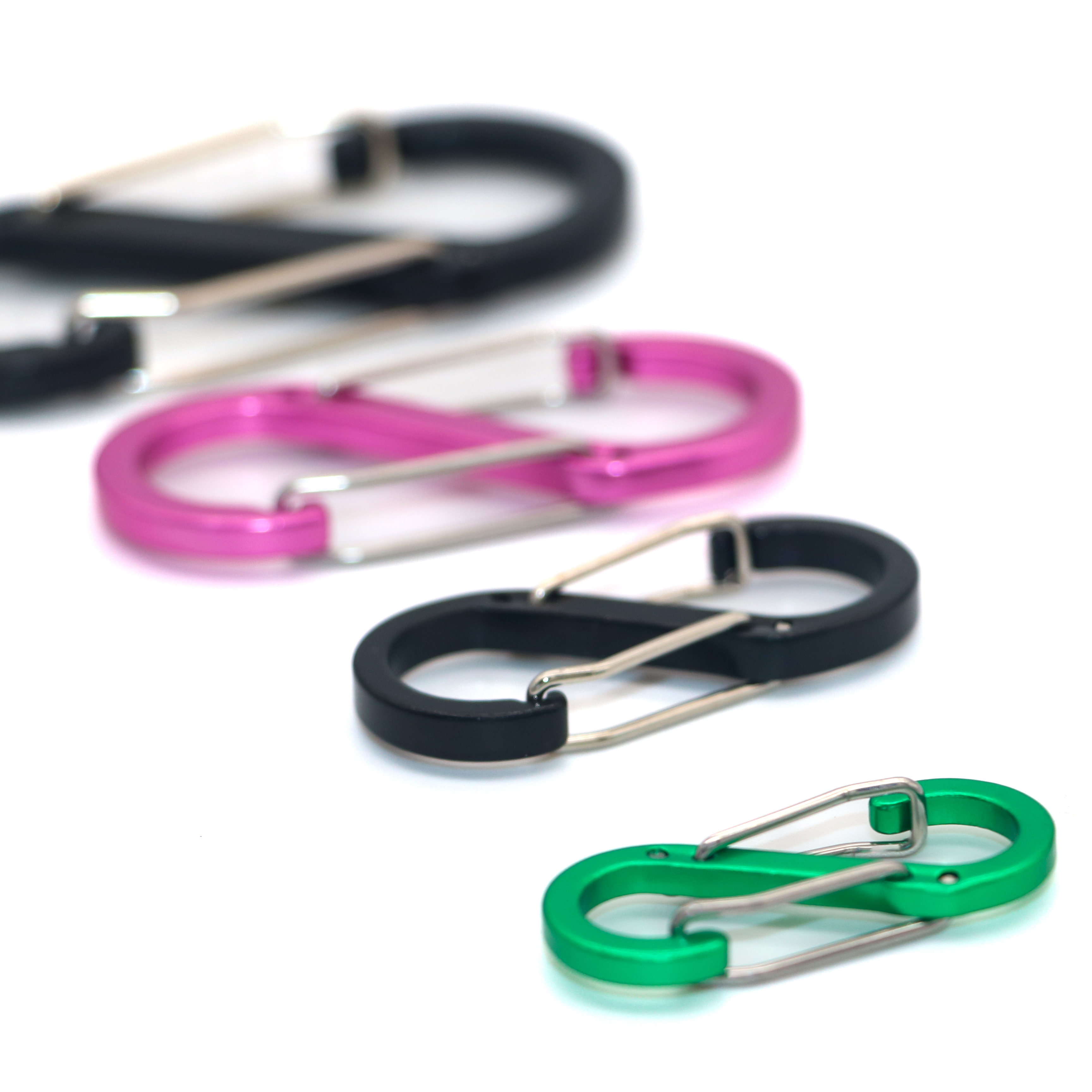 Clips de fermeture éclair antivol, 10 pièces, mousqueton coloré, porte-clés, pour Camping, pêche, voyage, Sports de plein air