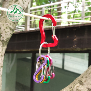 Aluminium Alliage en acier en acier Carabiner Ensemble portable avec crochet en forme de SMAure de clé